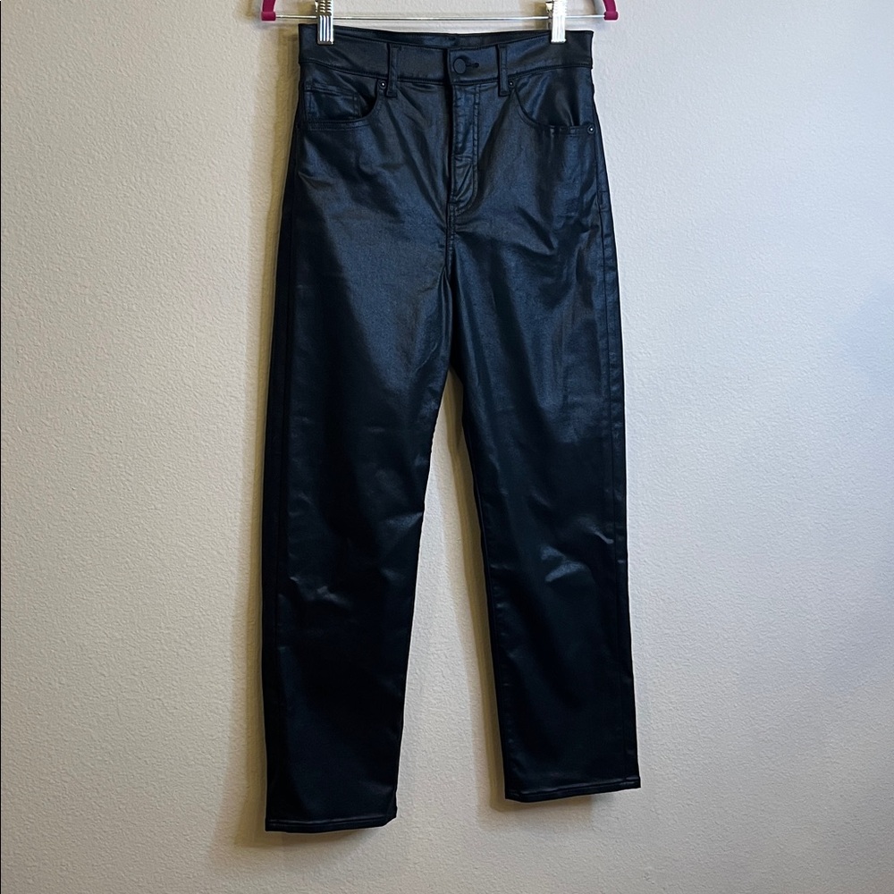 NWOT Express Modern Straight Super High Rise Black Shimmer Pants - Size 2 S 🖤